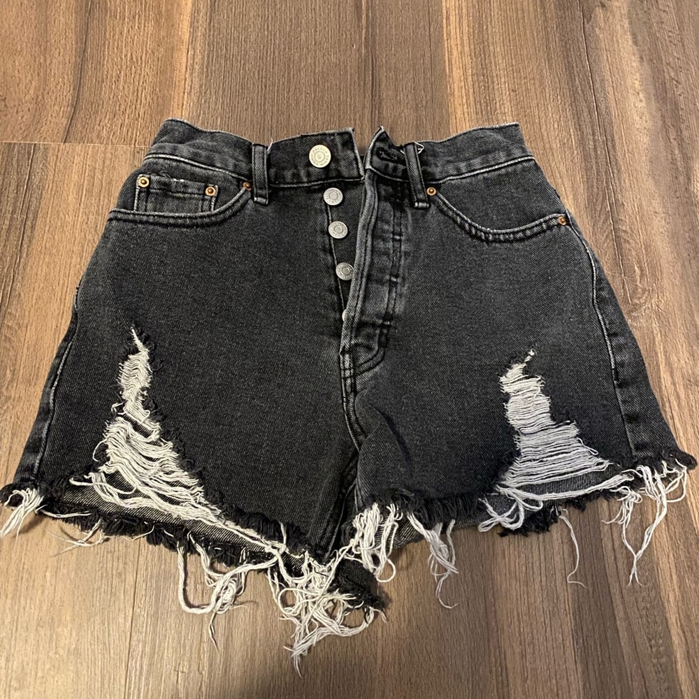PacSun black denim shorts, size 22